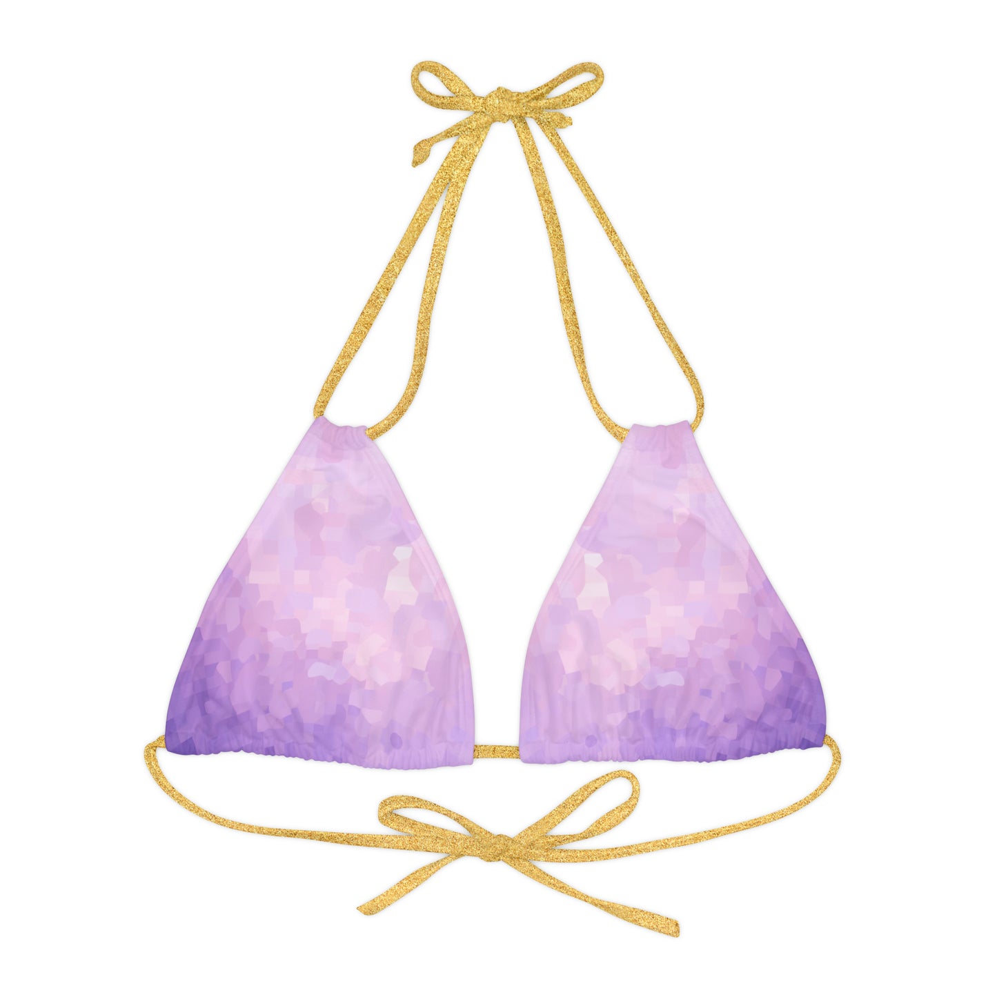 Light Purple Triangle Bikini Top Swimwear