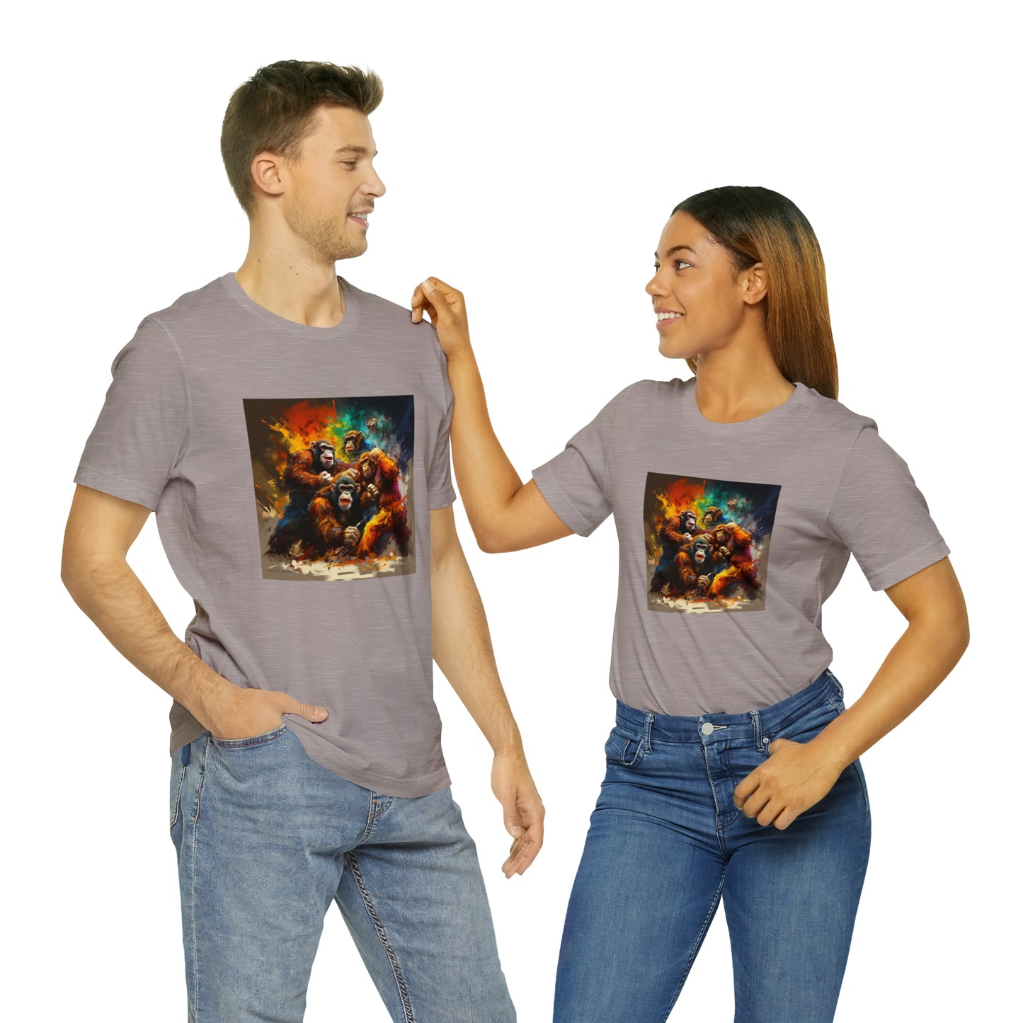 Monkey Rumble Abstract Unisex Jersey Tee