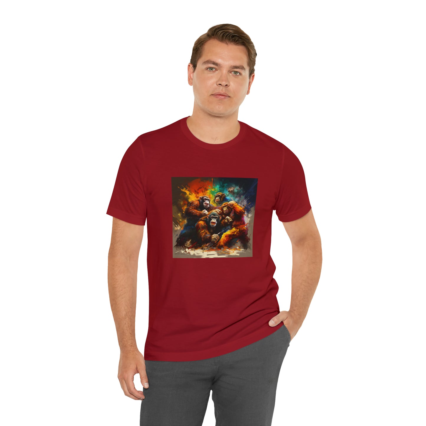 Monkey Rumble Abstract Unisex Jersey Tee