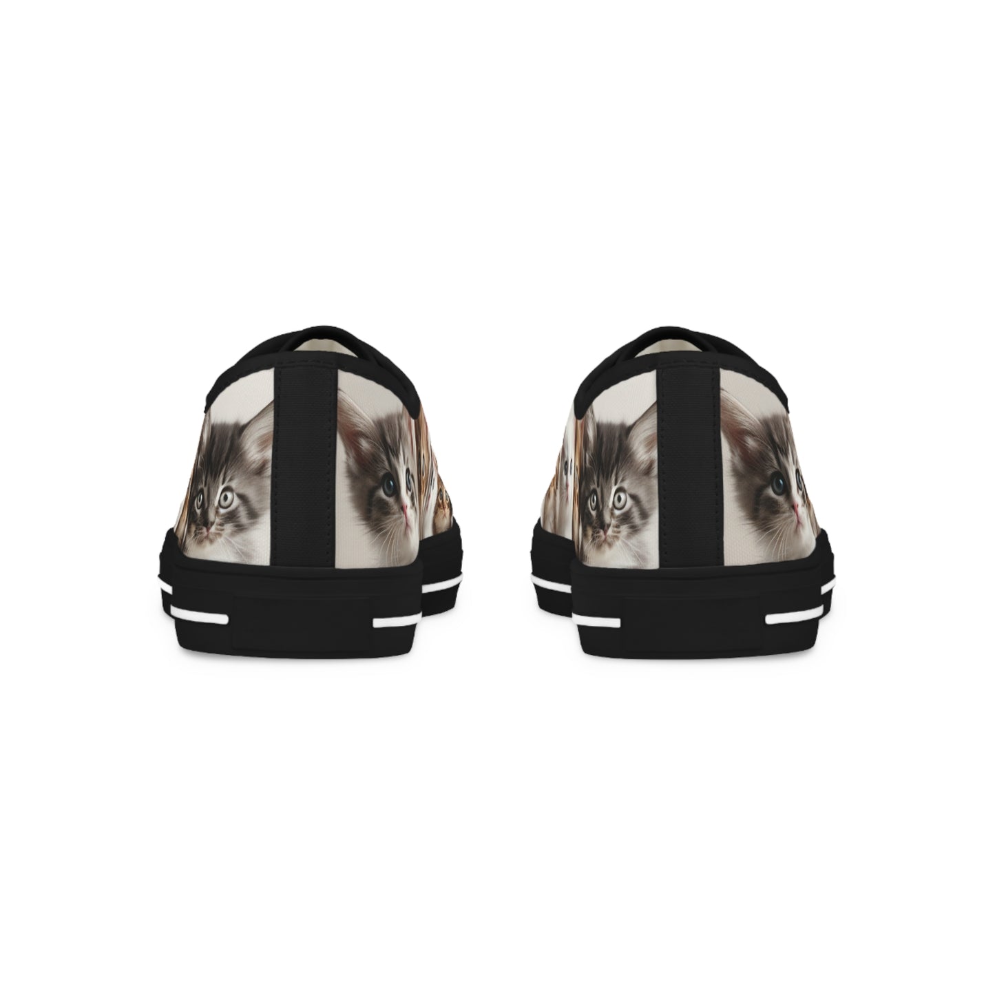 Men's Row of Kittens Low Top Sneakers