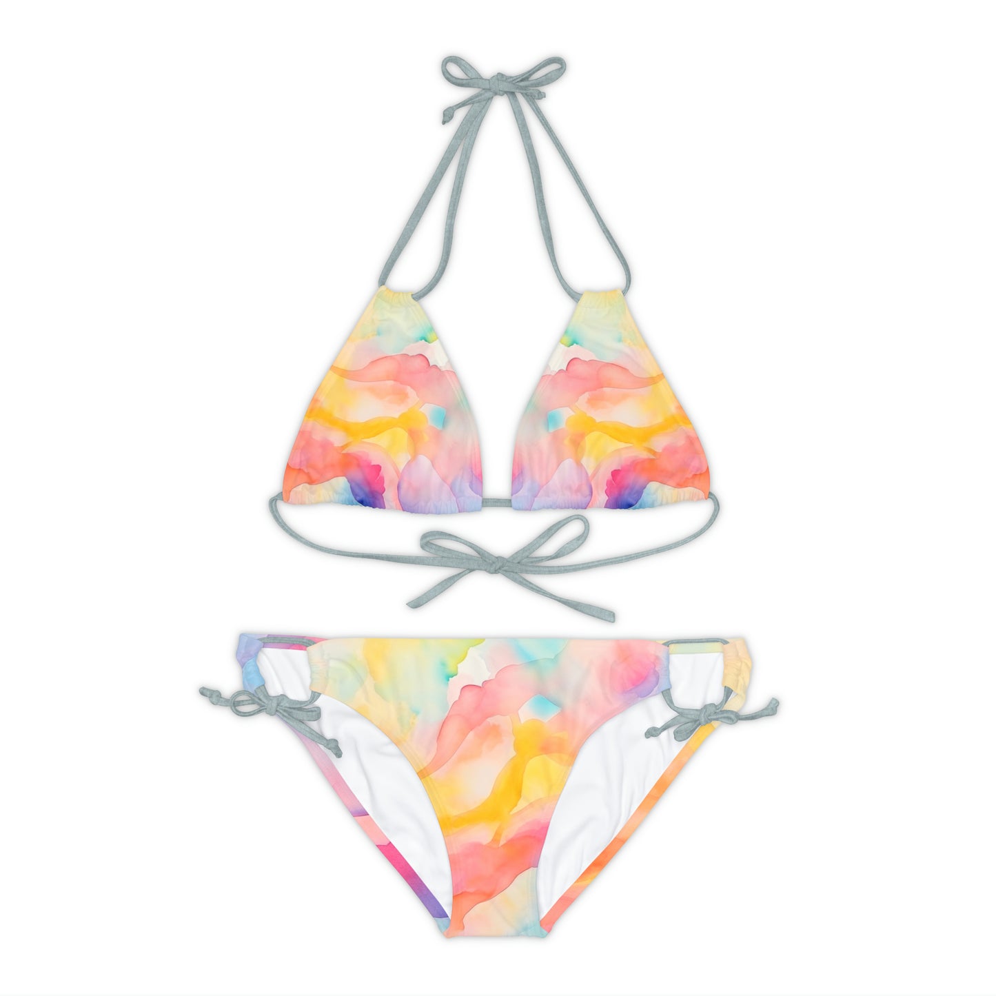 Watercolor Strappy Bikini Set