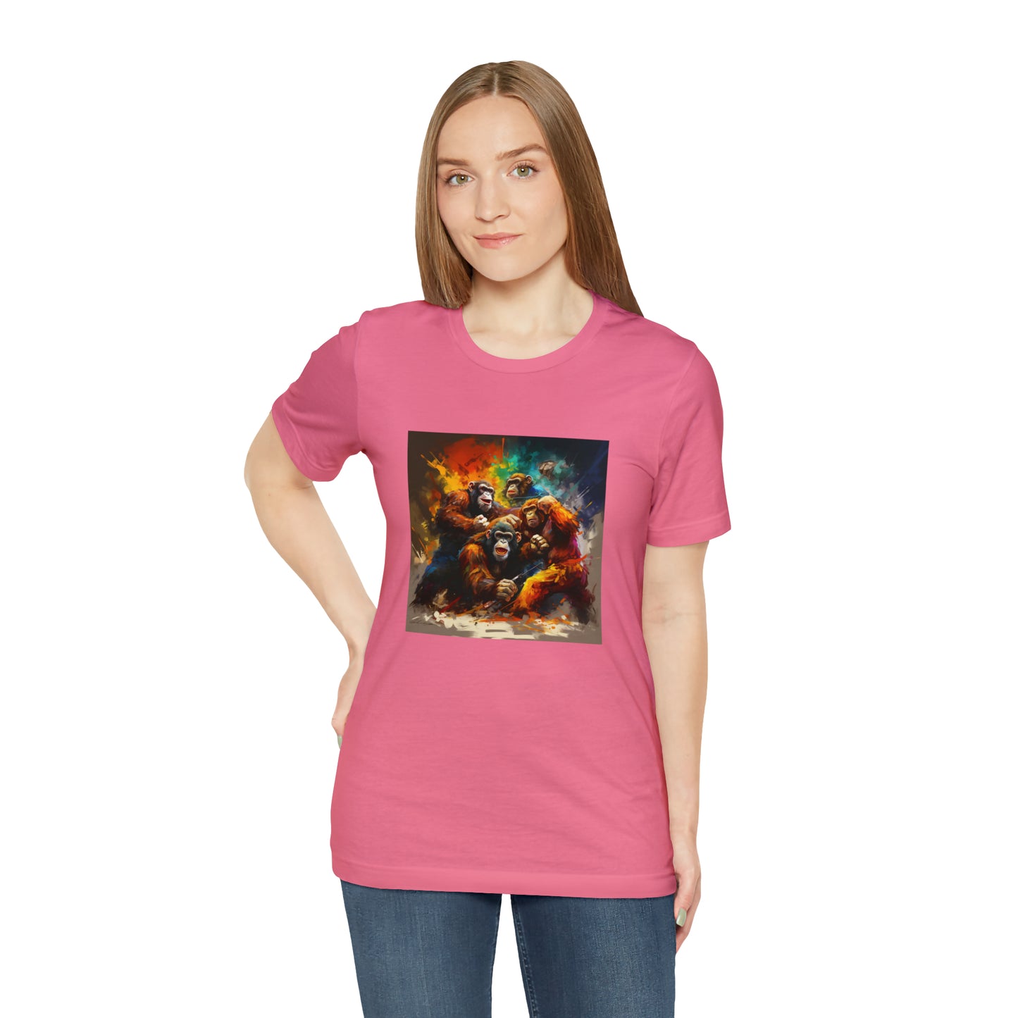 Monkey Rumble Abstract Unisex Jersey Tee