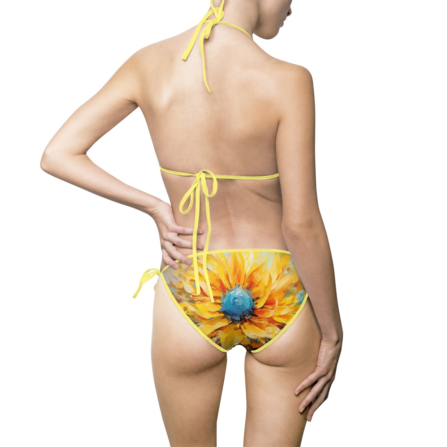 Abstract Sunflower Women's Bikini Swimsuit