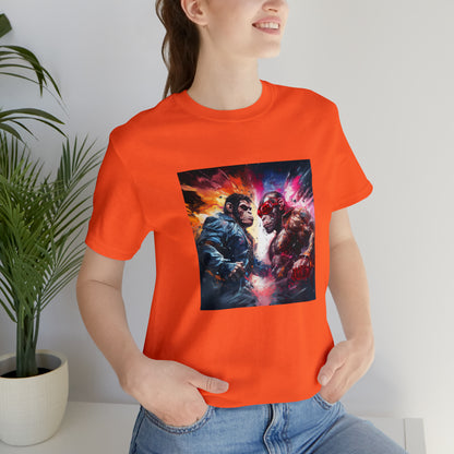 Terminator vs Rocky Monkey Unisex Jersey Tee