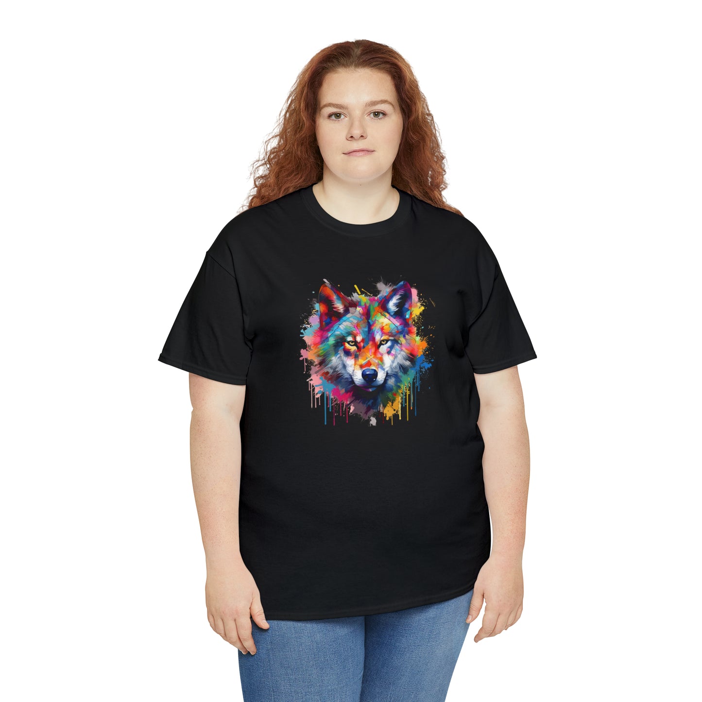 Wolf Abstract Unisex Heavy Cotton Tee