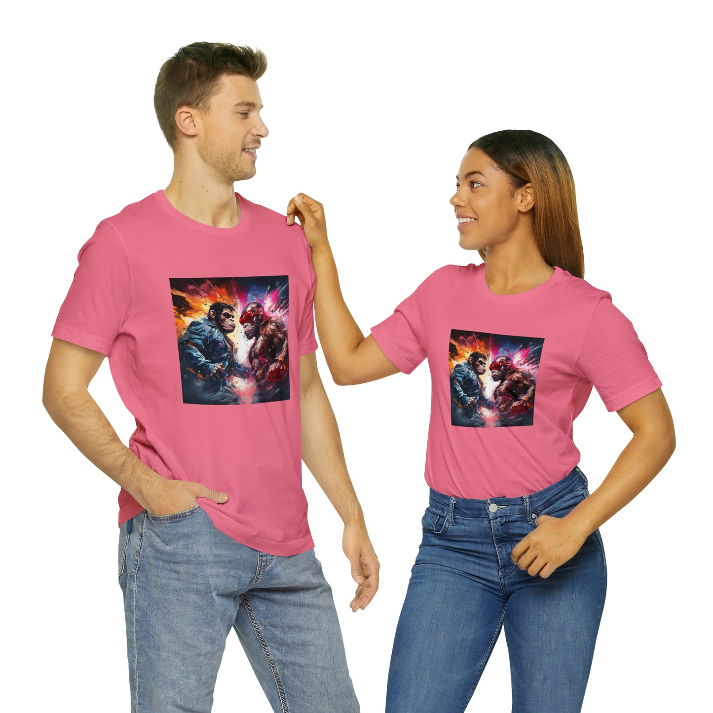 Terminator vs Rocky Monkey Unisex Jersey Tee