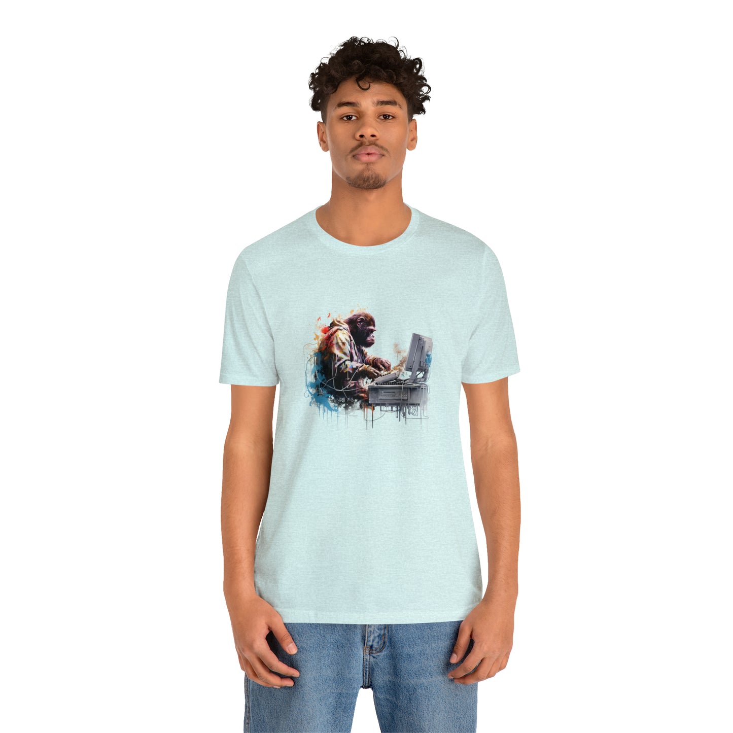 Ape Fixing Computer Unisex Tee