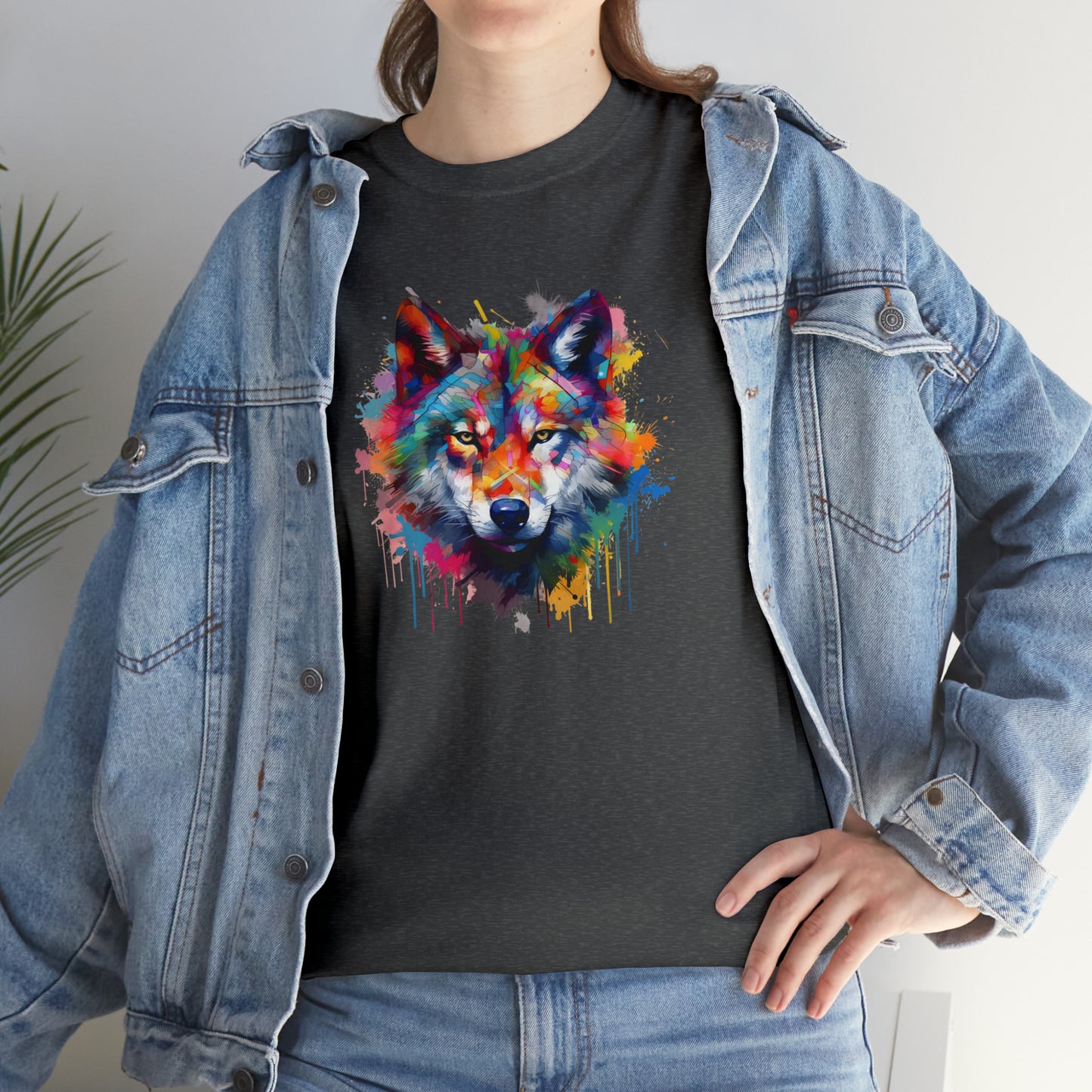 Wolf Abstract Unisex Heavy Cotton Tee