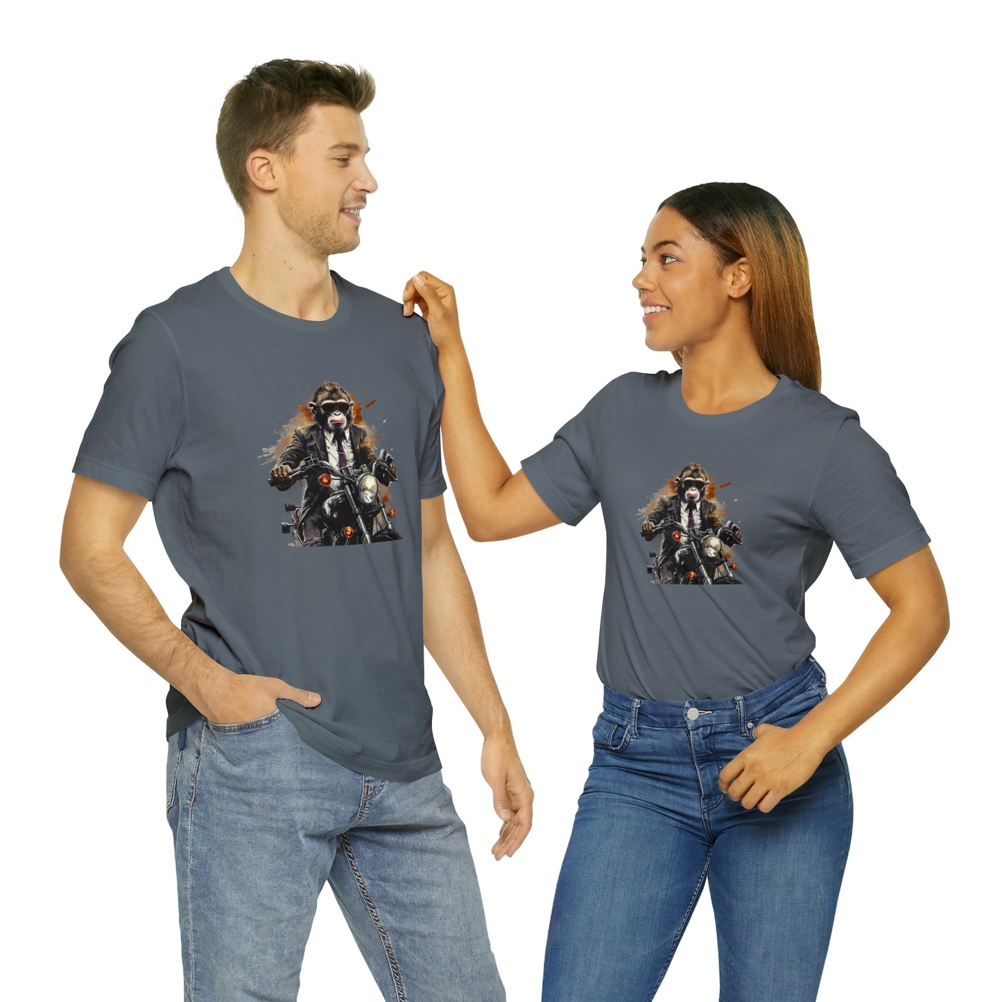 Monkey in Suit: The Gun-Toting Biker Tee