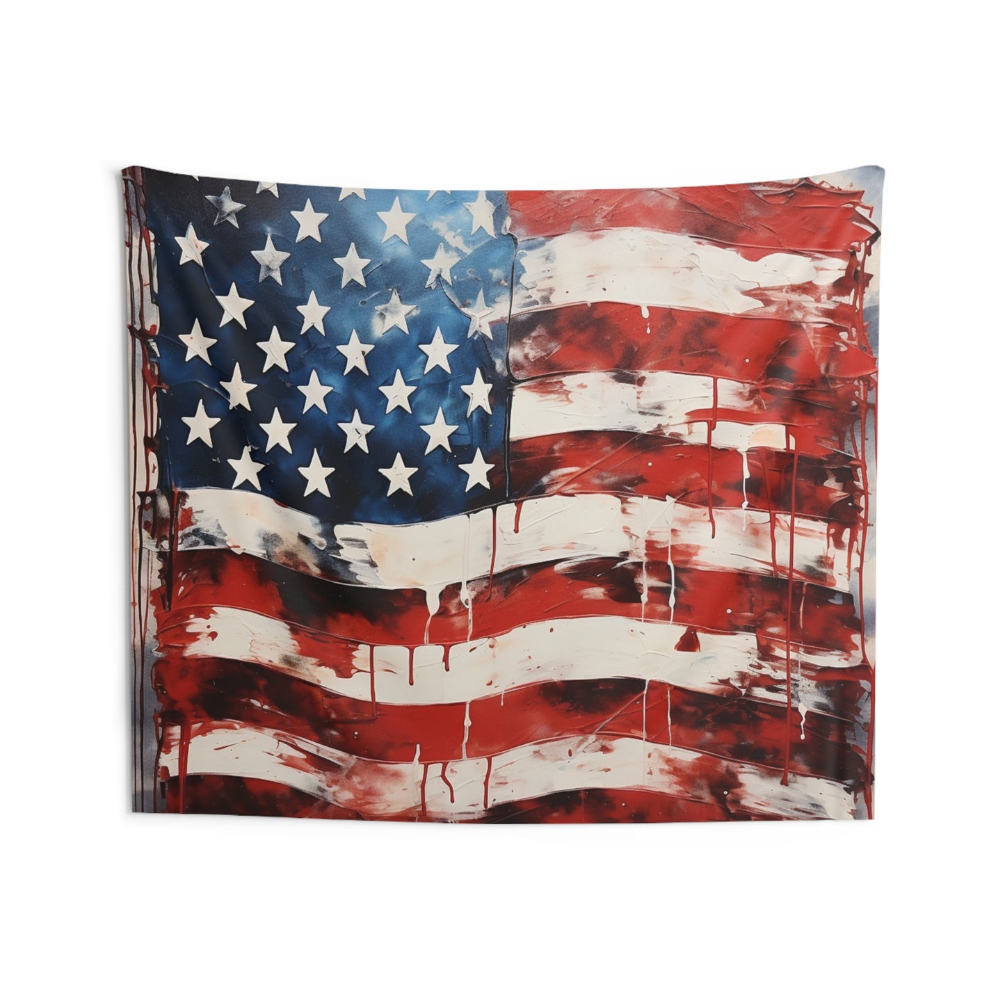 USA Flag Indoor Wall Tapestry - Patriotic Home Decor