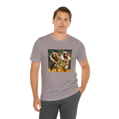 Monkey Tennis Match Unisex Jersey Short Sleeve Tee