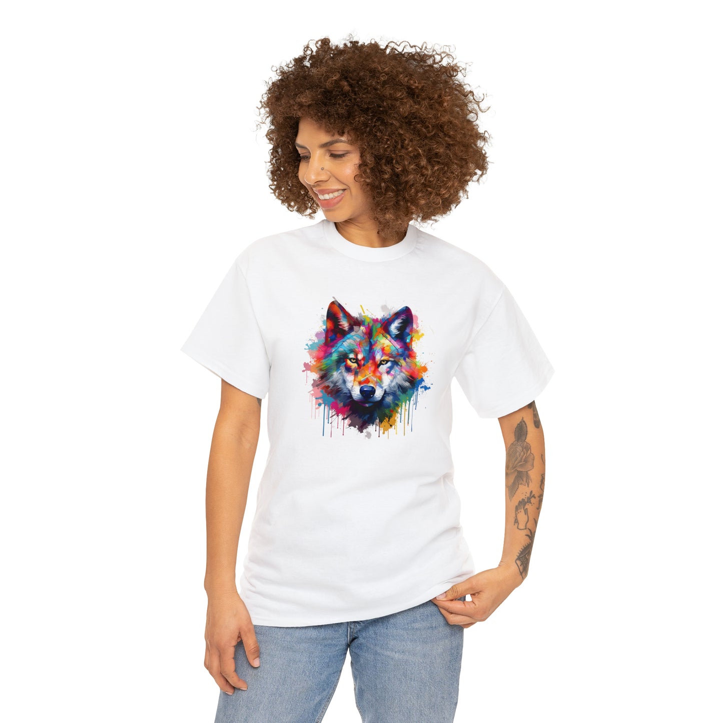 Wolf Abstract Unisex Heavy Cotton Tee