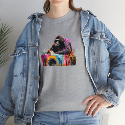 Gorilla Doing Laundry Unisex Heavy Cotton Tee