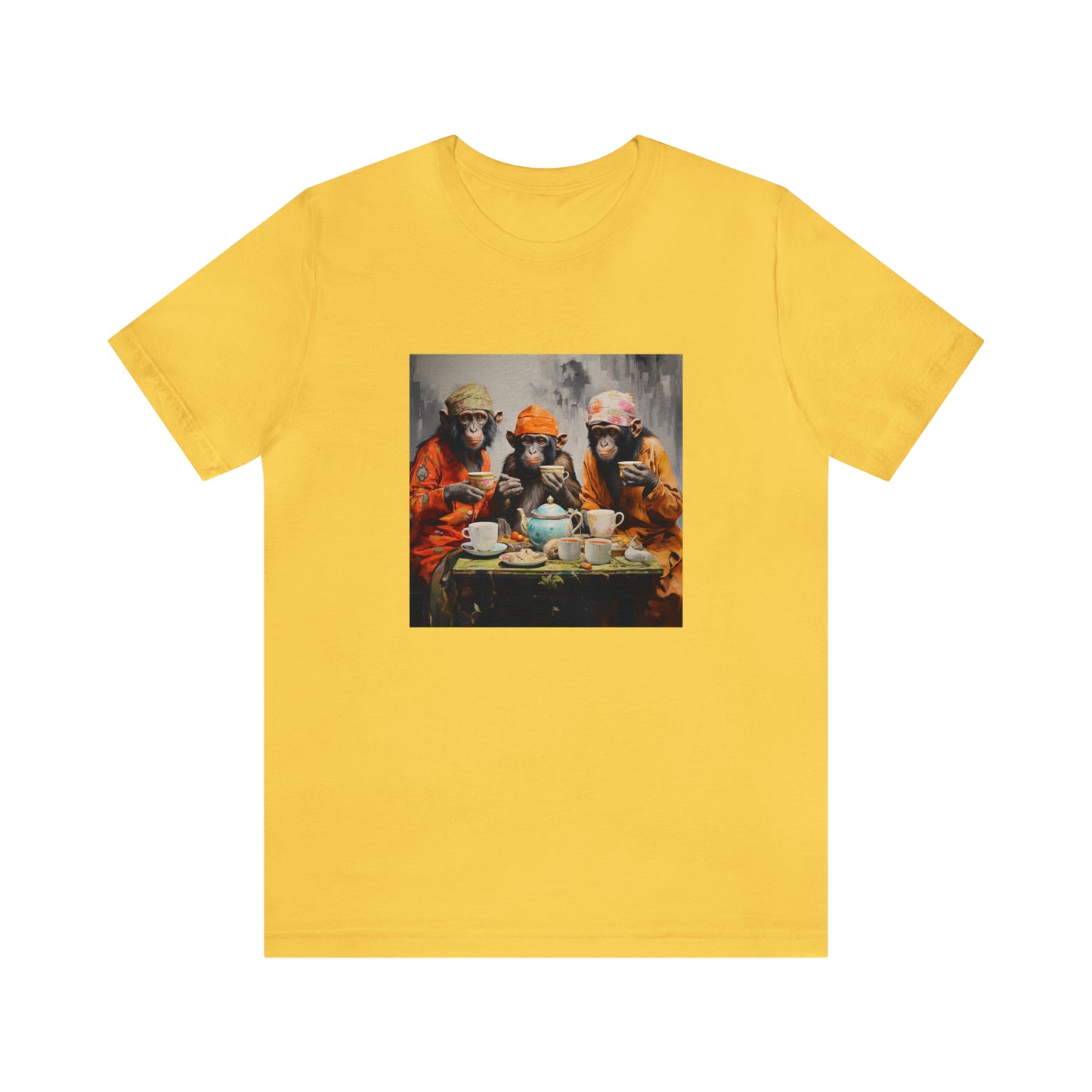 Sophisticated Monkey Tea Party Unisex Jersey Tee