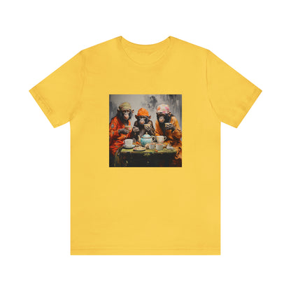 Sophisticated Monkey Tea Party Unisex Jersey Tee