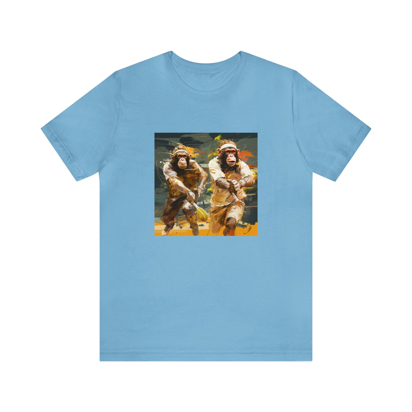 Monkey Tennis Match Unisex Jersey Short Sleeve Tee