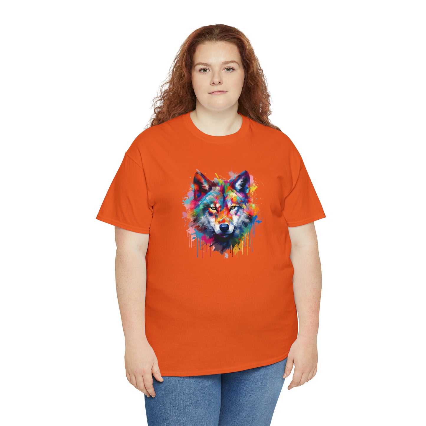 Wolf Abstract Unisex Heavy Cotton Tee