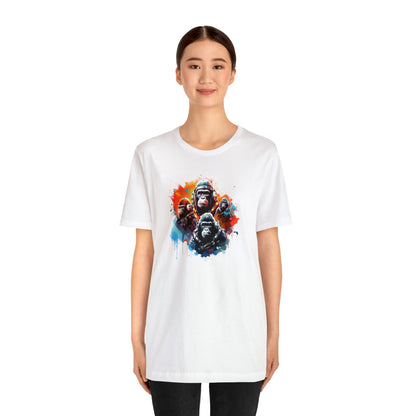 Gorillas in Space Unisex Jersey Short Sleeve Tee