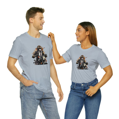 Monkey in Suit: The Gun-Toting Biker Tee