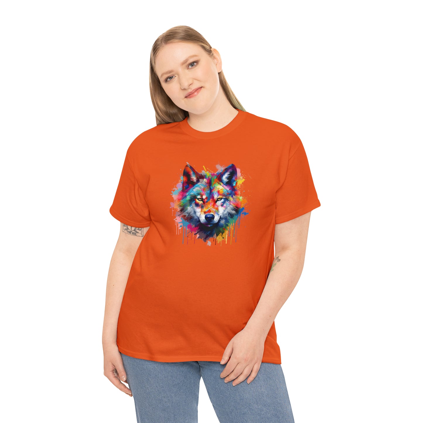 Wolf Abstract Unisex Heavy Cotton Tee