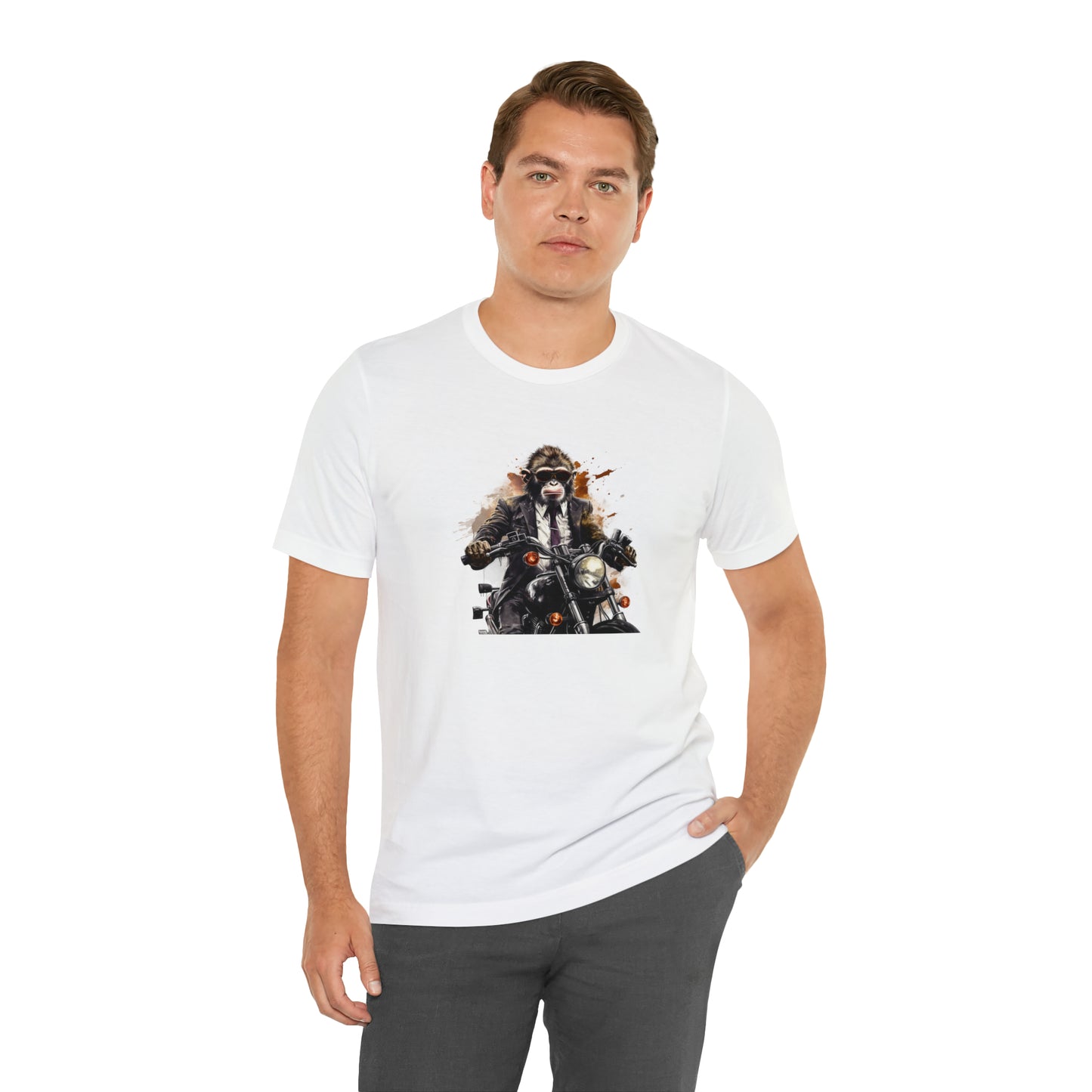 Monkey in Suit: The Gun-Toting Biker Tee