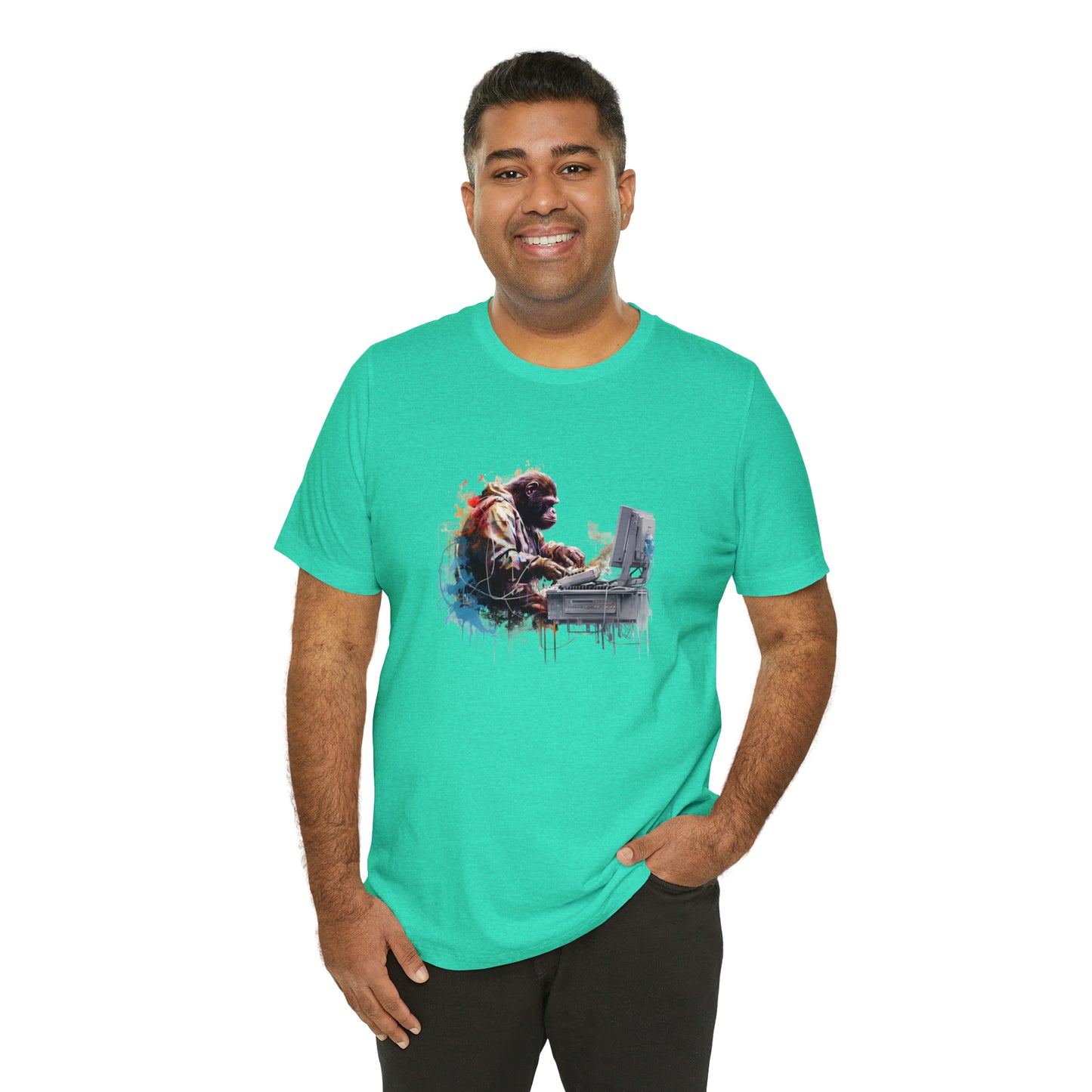 Ape Fixing Computer Unisex Tee