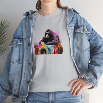 Gorilla Doing Laundry Unisex Heavy Cotton Tee