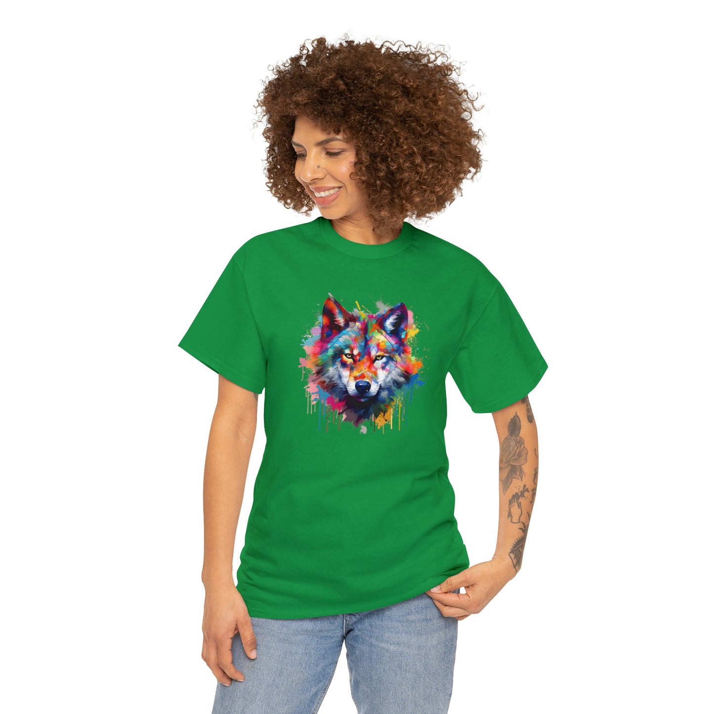 Wolf Abstract Unisex Heavy Cotton Tee