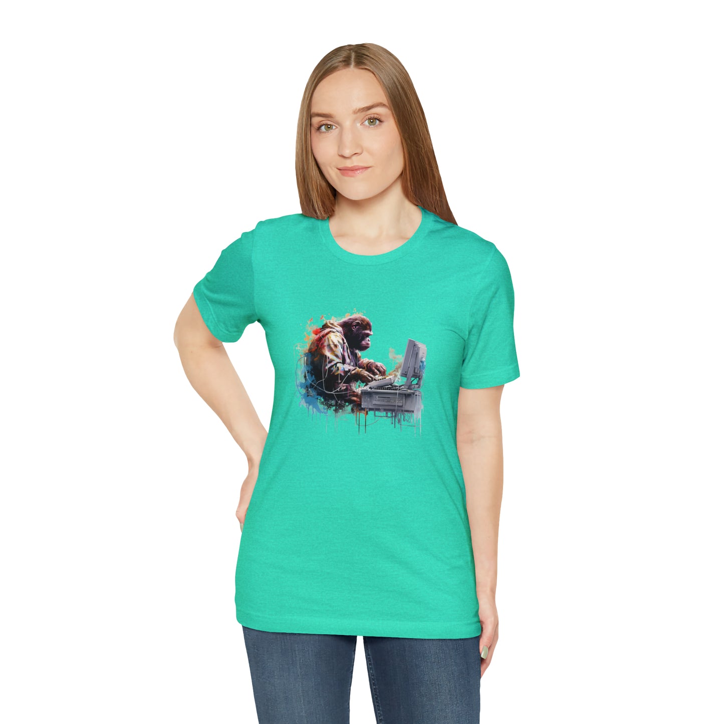 Ape Fixing Computer Unisex Tee