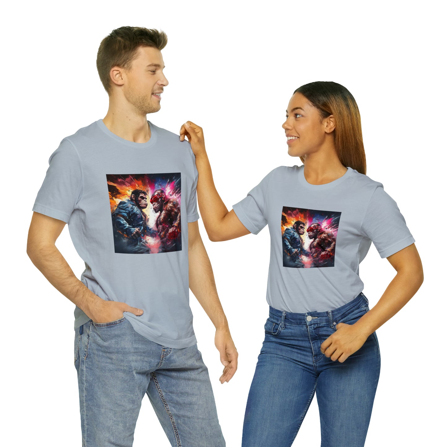 Terminator vs Rocky Monkey Unisex Jersey Tee