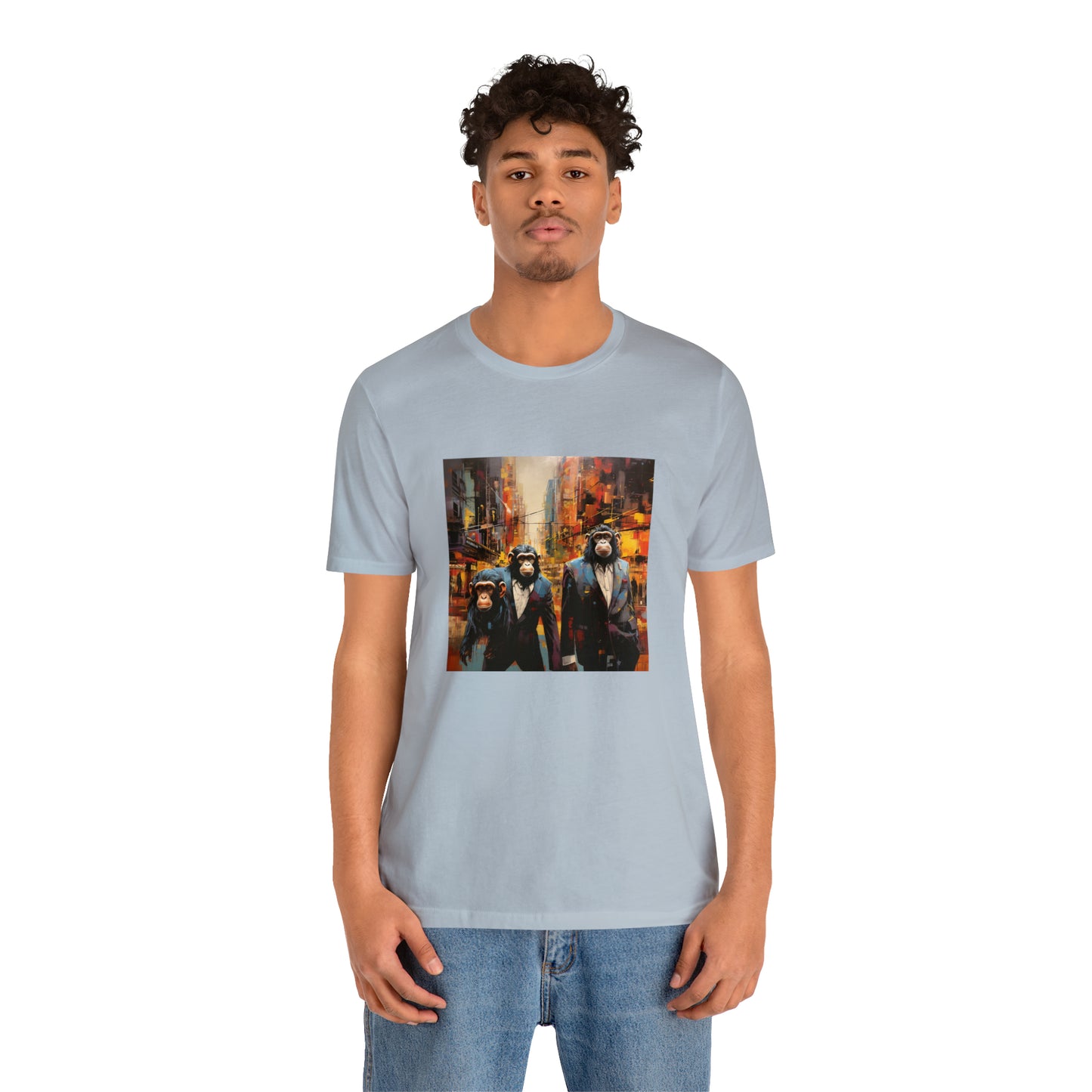 Apes in the City - Abstract Unisex Jersey Short Sleeve Tee