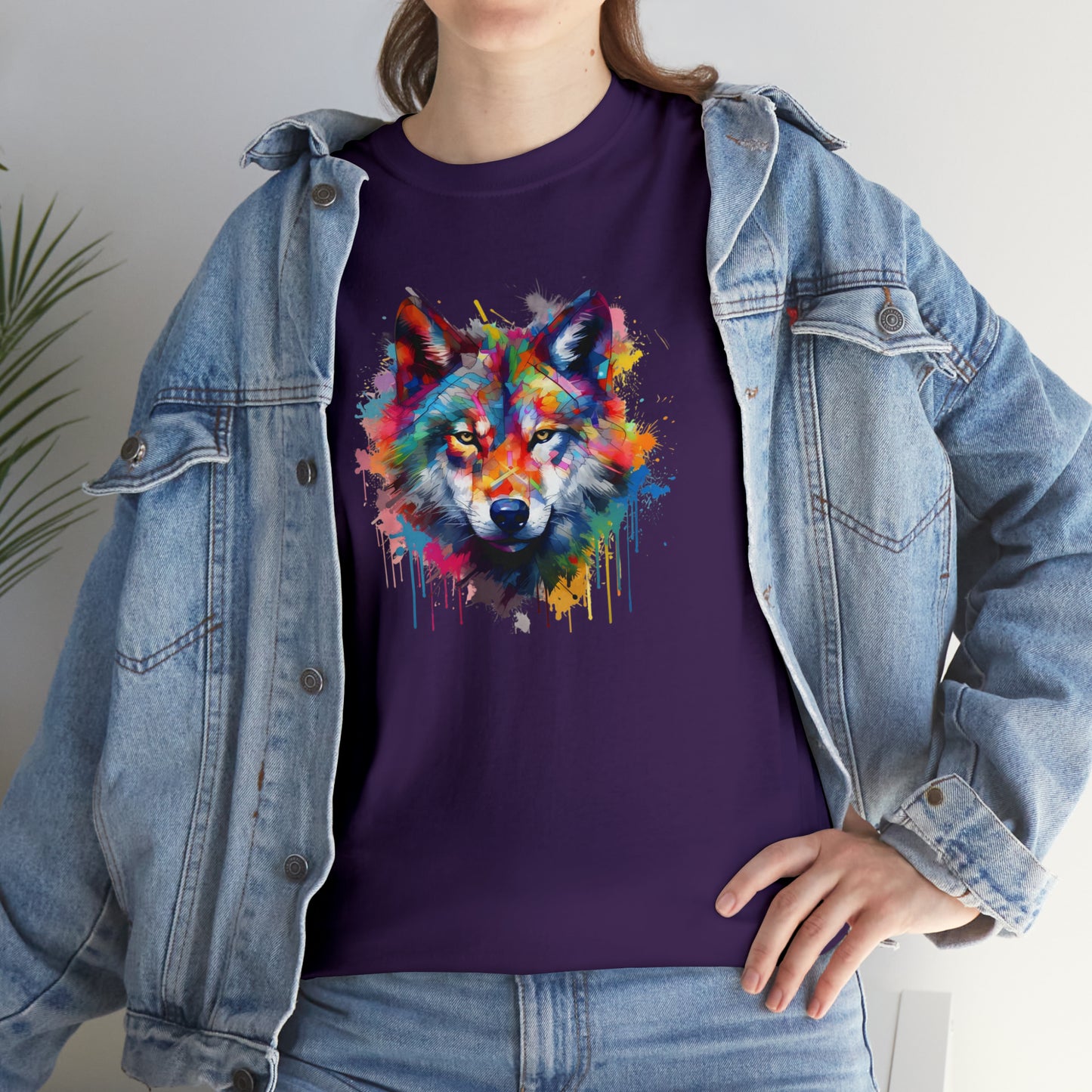 Wolf Abstract Unisex Heavy Cotton Tee