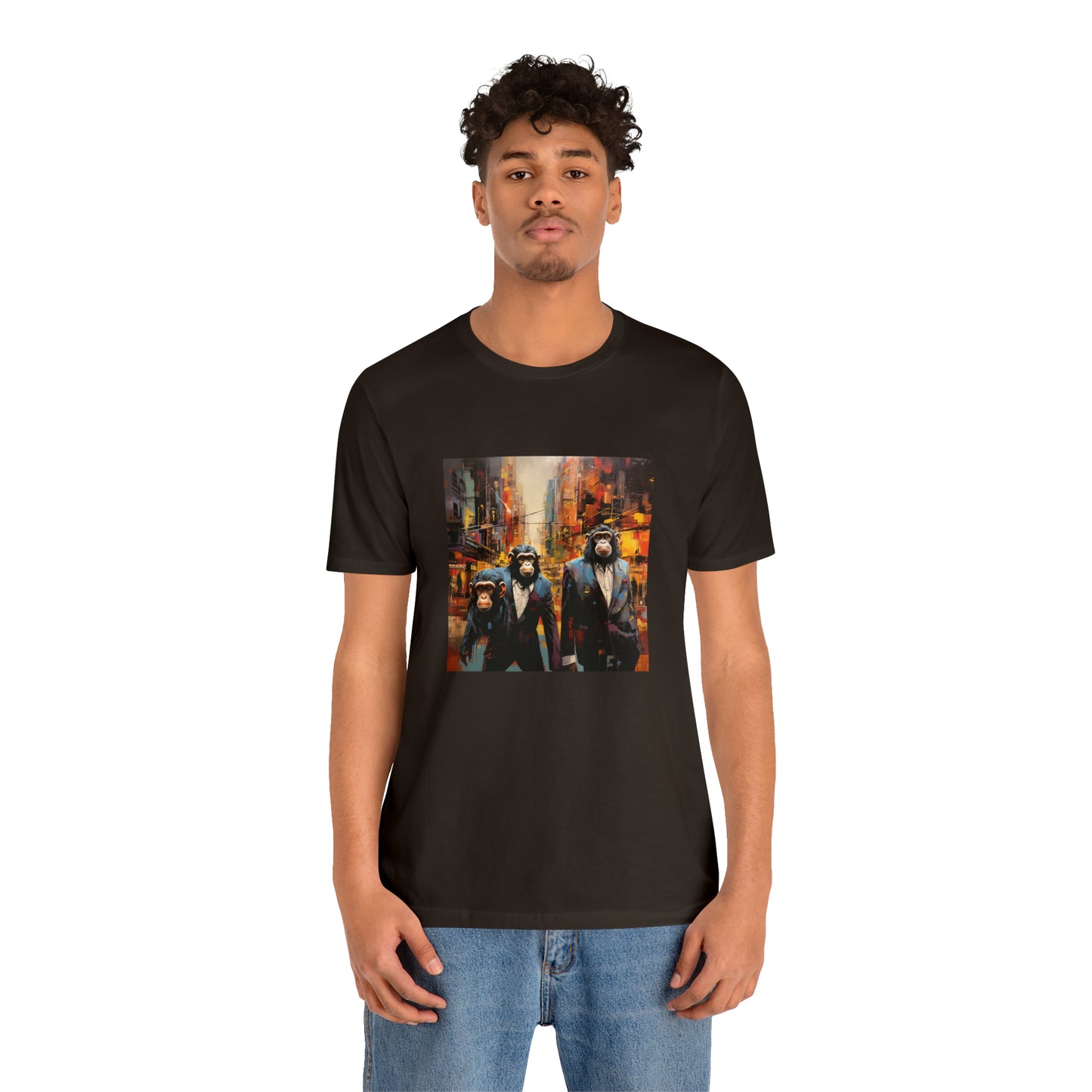 Apes in the City - Abstract Unisex Jersey Short Sleeve Tee