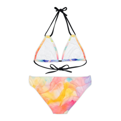 Watercolor Strappy Bikini Set