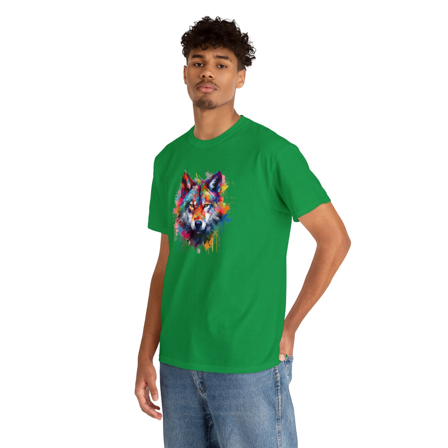 Wolf Abstract Unisex Heavy Cotton Tee