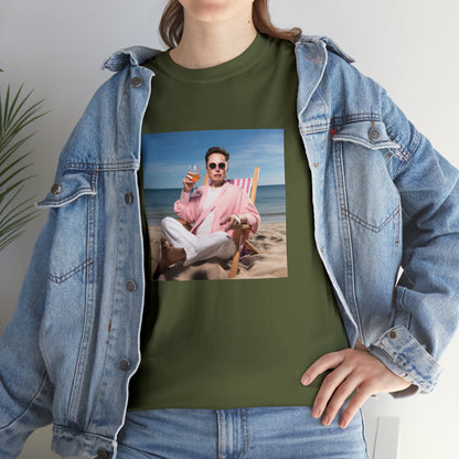 Elon Musk Beach Vibes Unisex Heavy Cotton Tee