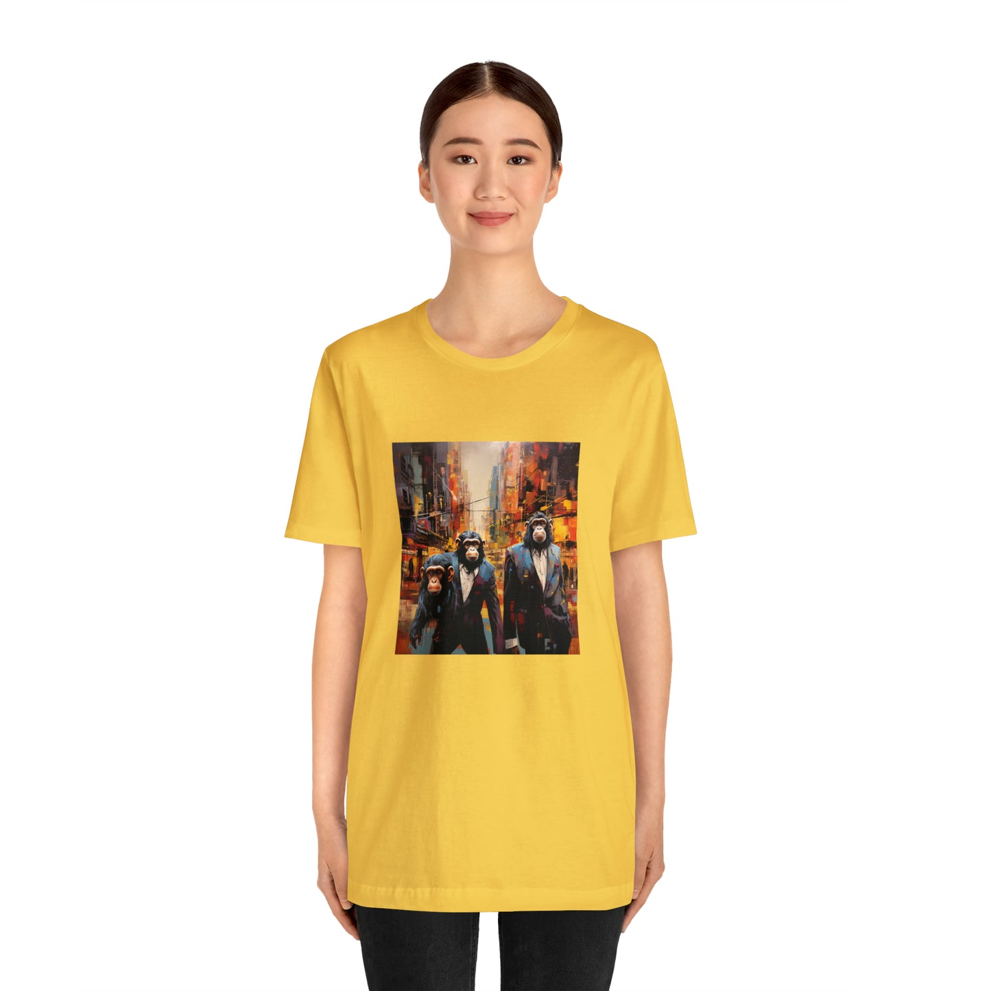 Apes in the City - Abstract Unisex Jersey Short Sleeve Tee