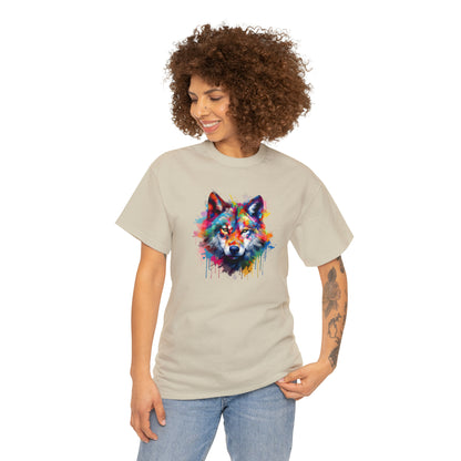 Wolf Abstract Unisex Heavy Cotton Tee