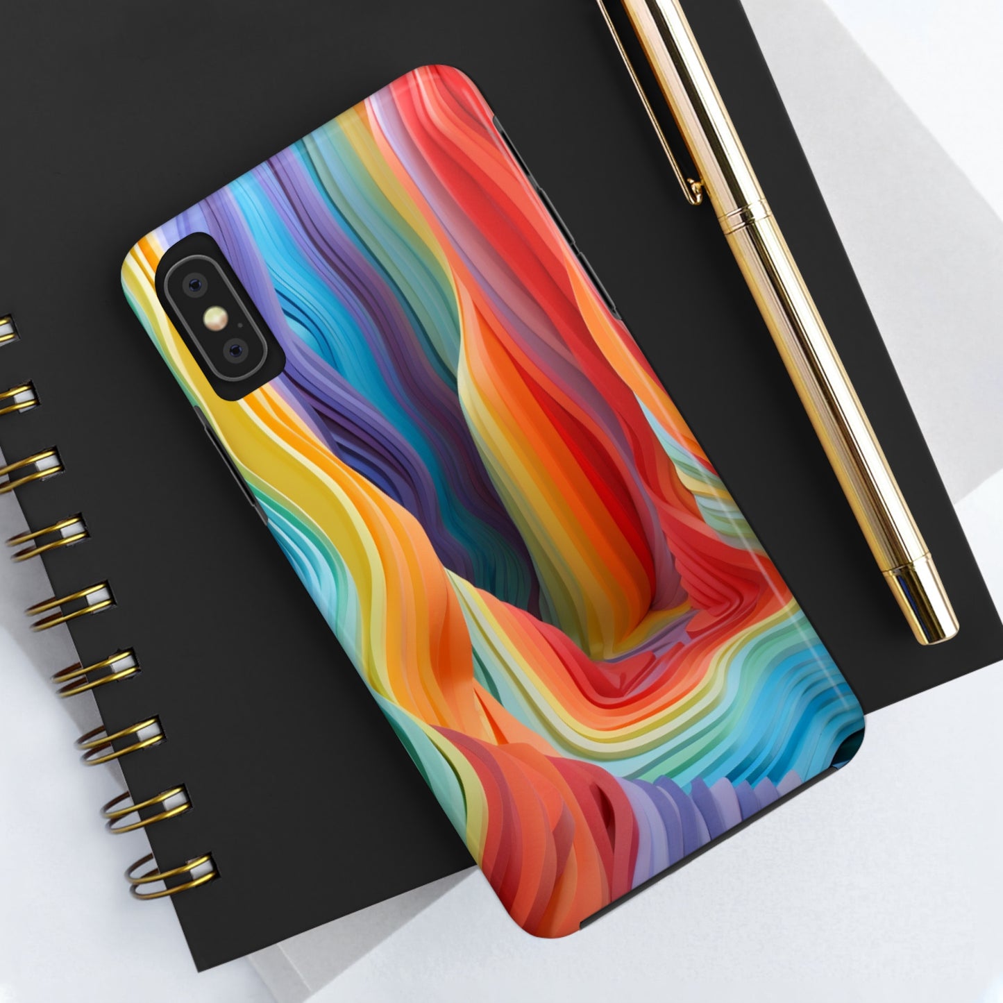 Rainbow Stripes Tough Phone Case