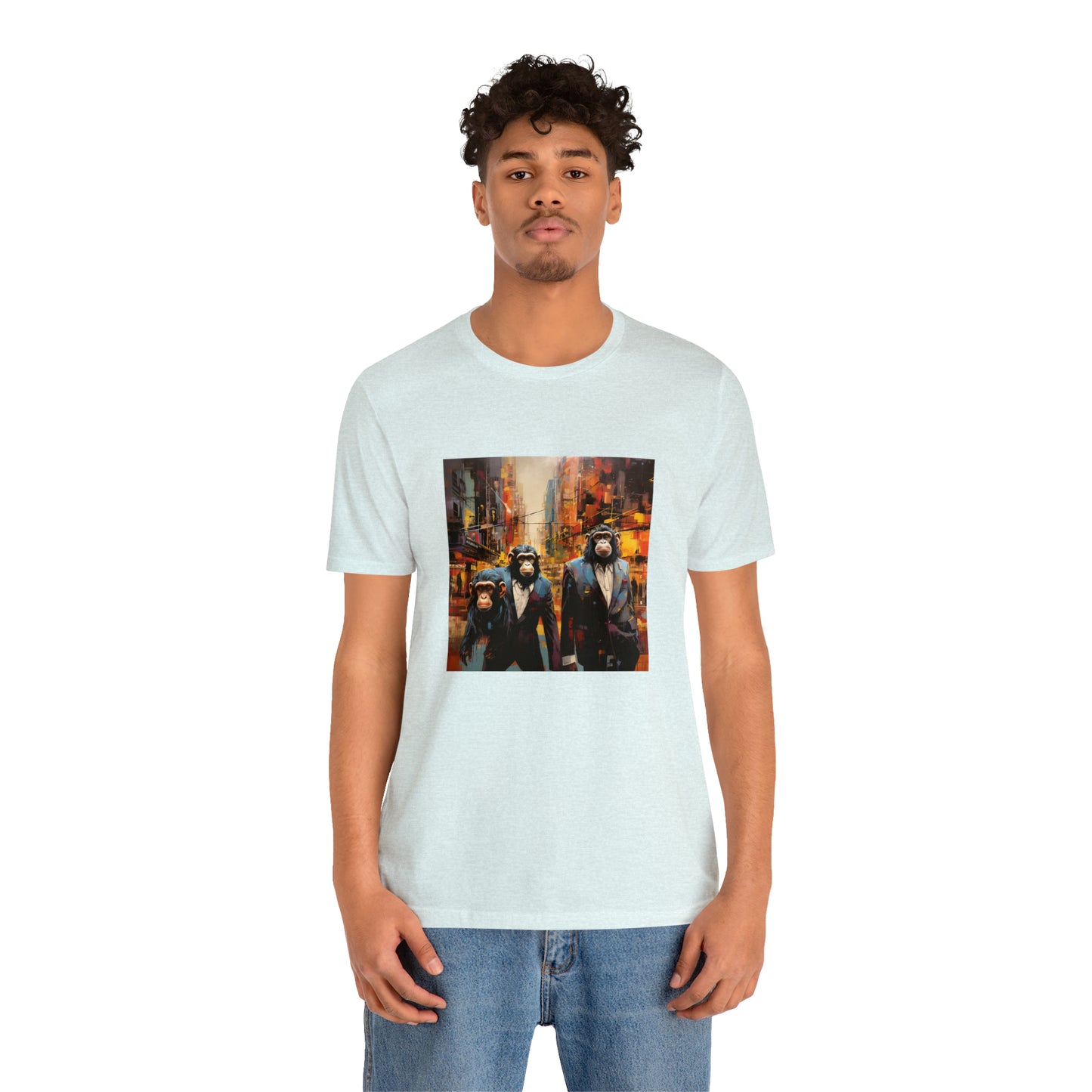 Apes in the City - Abstract Unisex Jersey Short Sleeve Tee