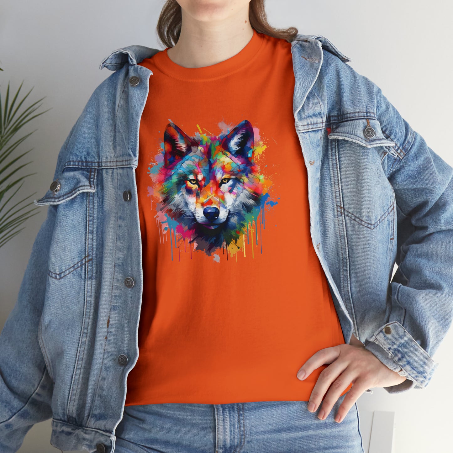 Wolf Abstract Unisex Heavy Cotton Tee