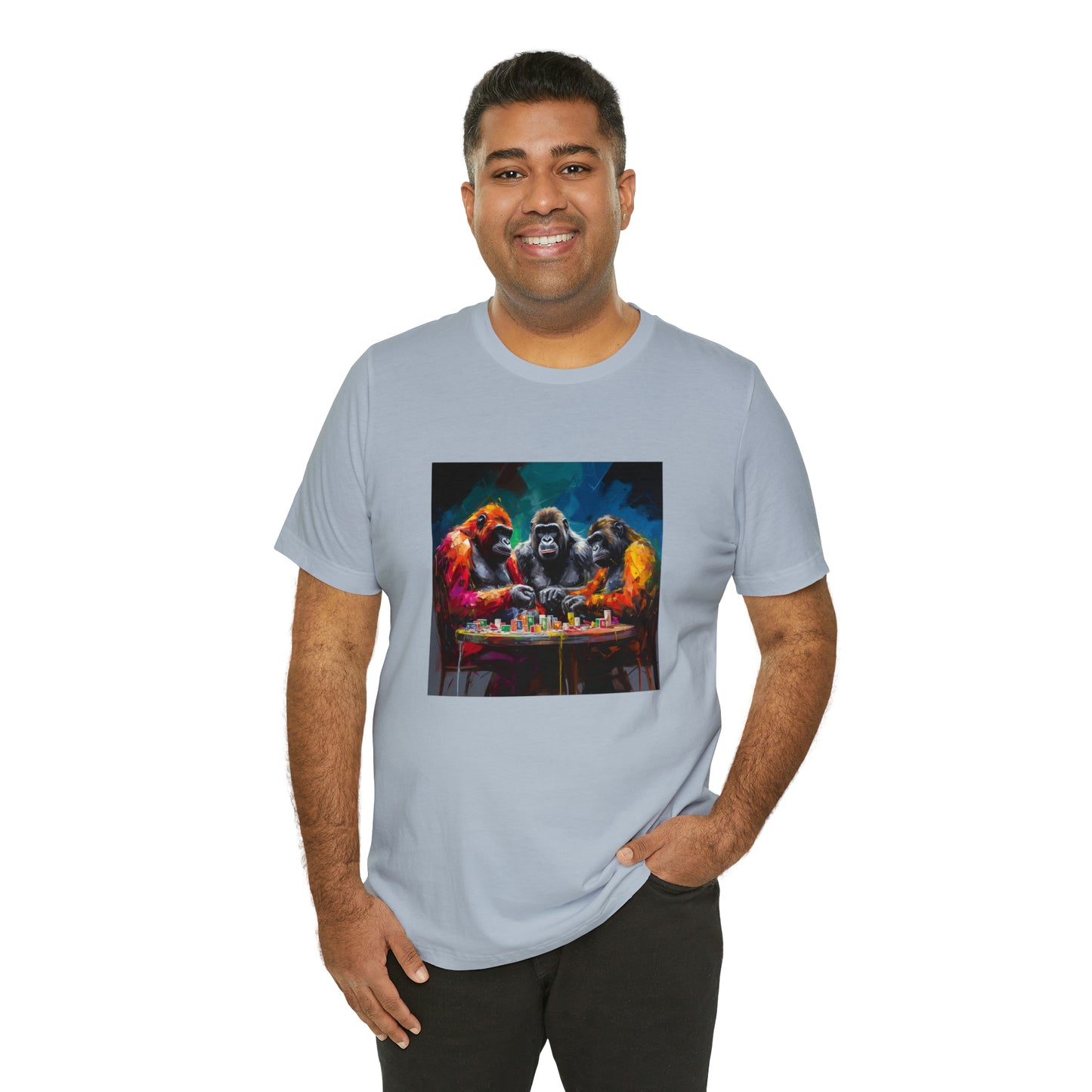 Gorilla Poker Showdown Tee - Unisex Jersey Short Sleeve