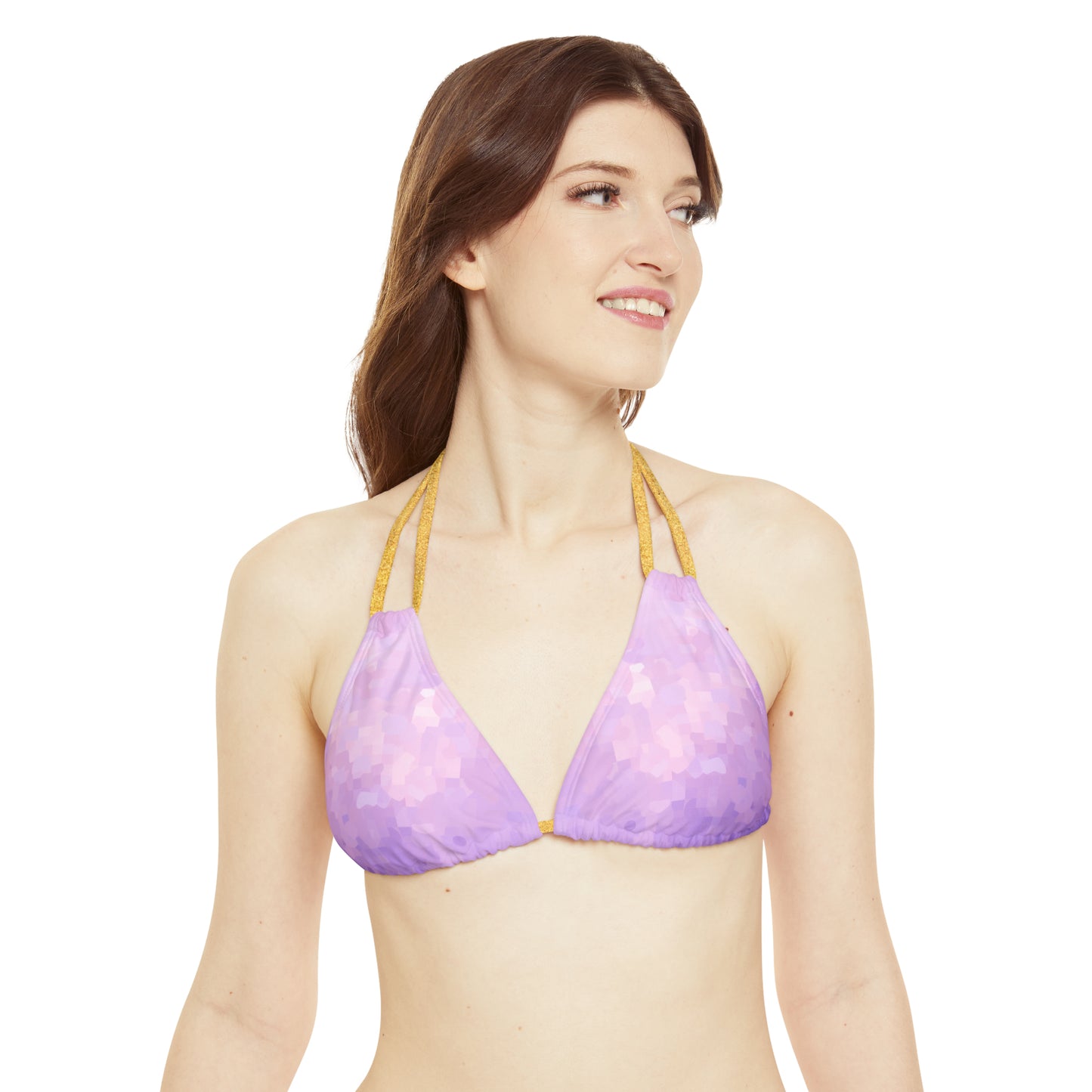 Light Purple Triangle Bikini Top Swimwear