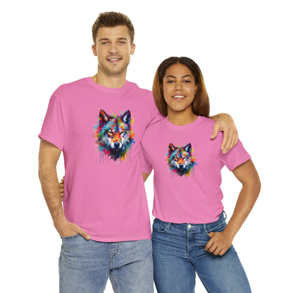 Wolf Abstract Unisex Heavy Cotton Tee