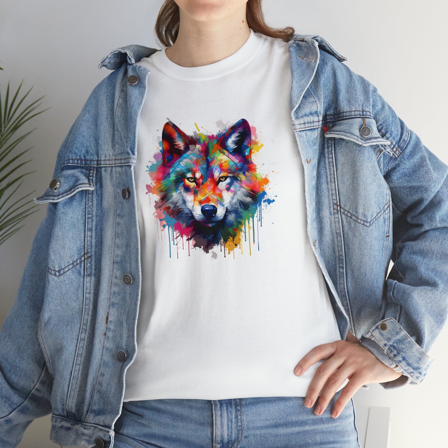 Wolf Abstract Unisex Heavy Cotton Tee