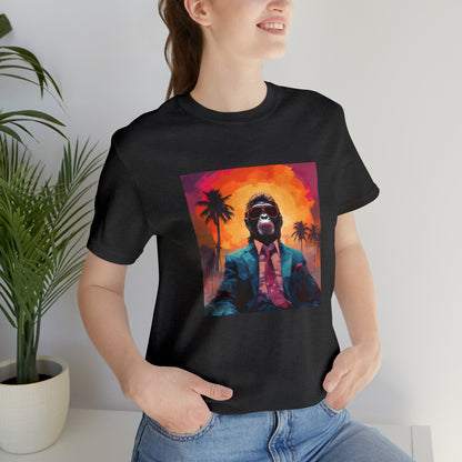 Miami Sunset Monkey Unisex Jersey Tee