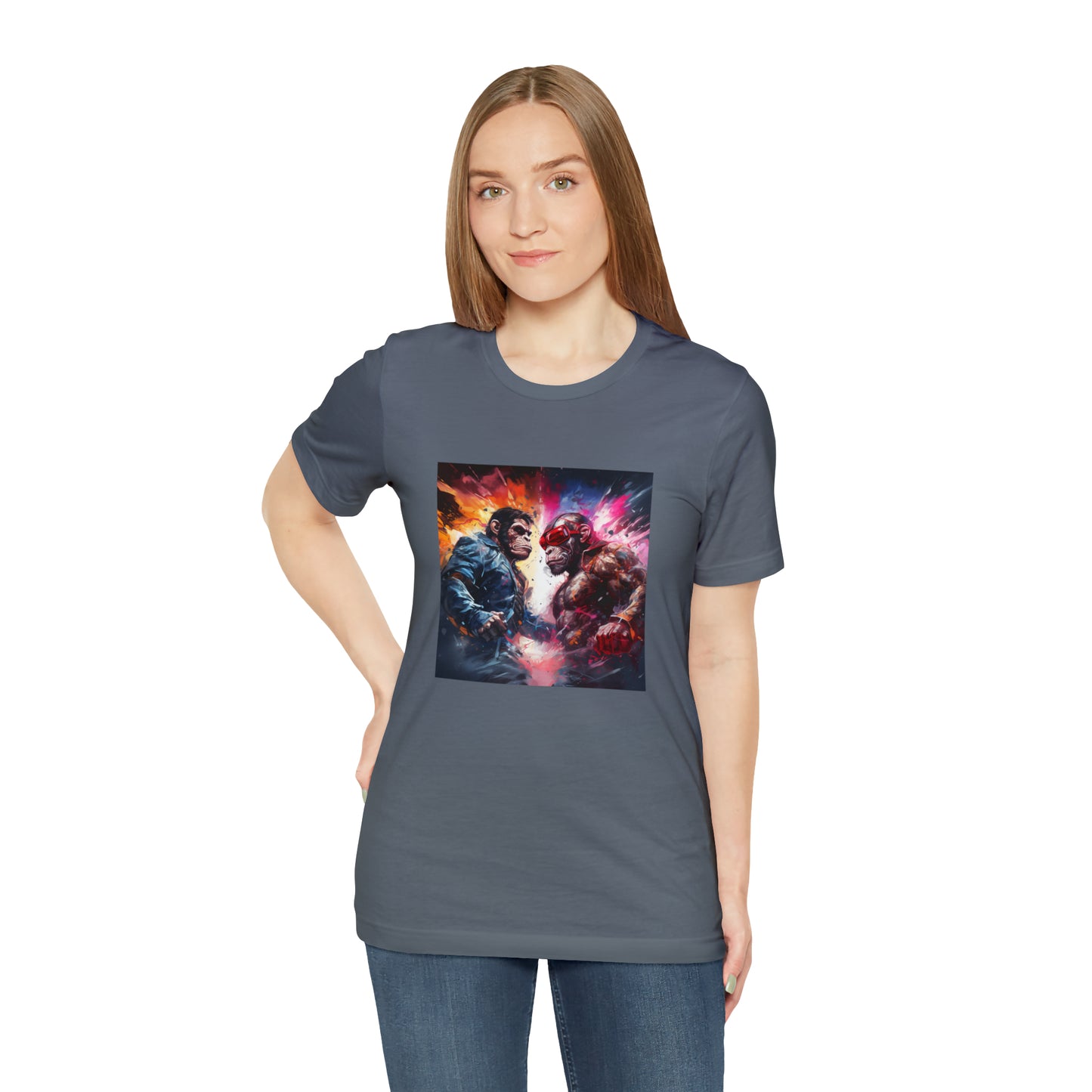 Terminator vs Rocky Monkey Unisex Jersey Tee