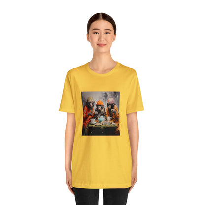 Sophisticated Monkey Tea Party Unisex Jersey Tee