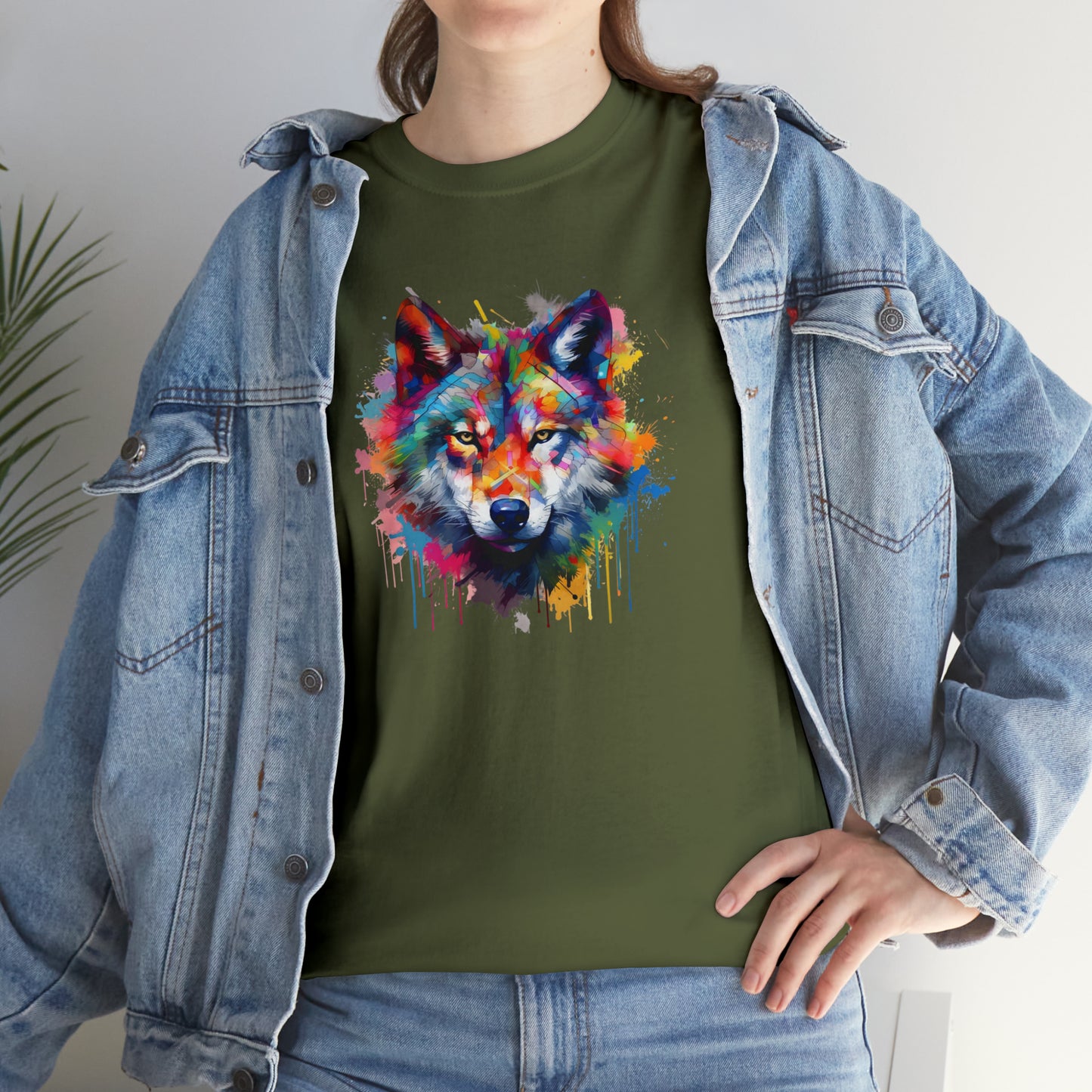 Wolf Abstract Unisex Heavy Cotton Tee