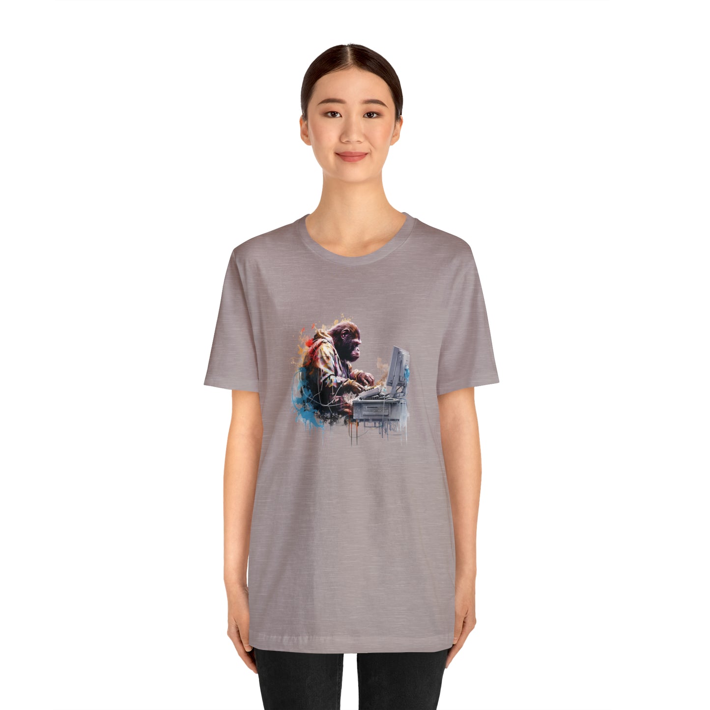 Ape Fixing Computer Unisex Tee